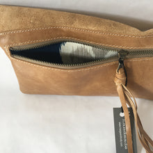 Load image into Gallery viewer, RAW EDGE Clutch | Distressed Aged Rattan Leather | One-of-a-Kind