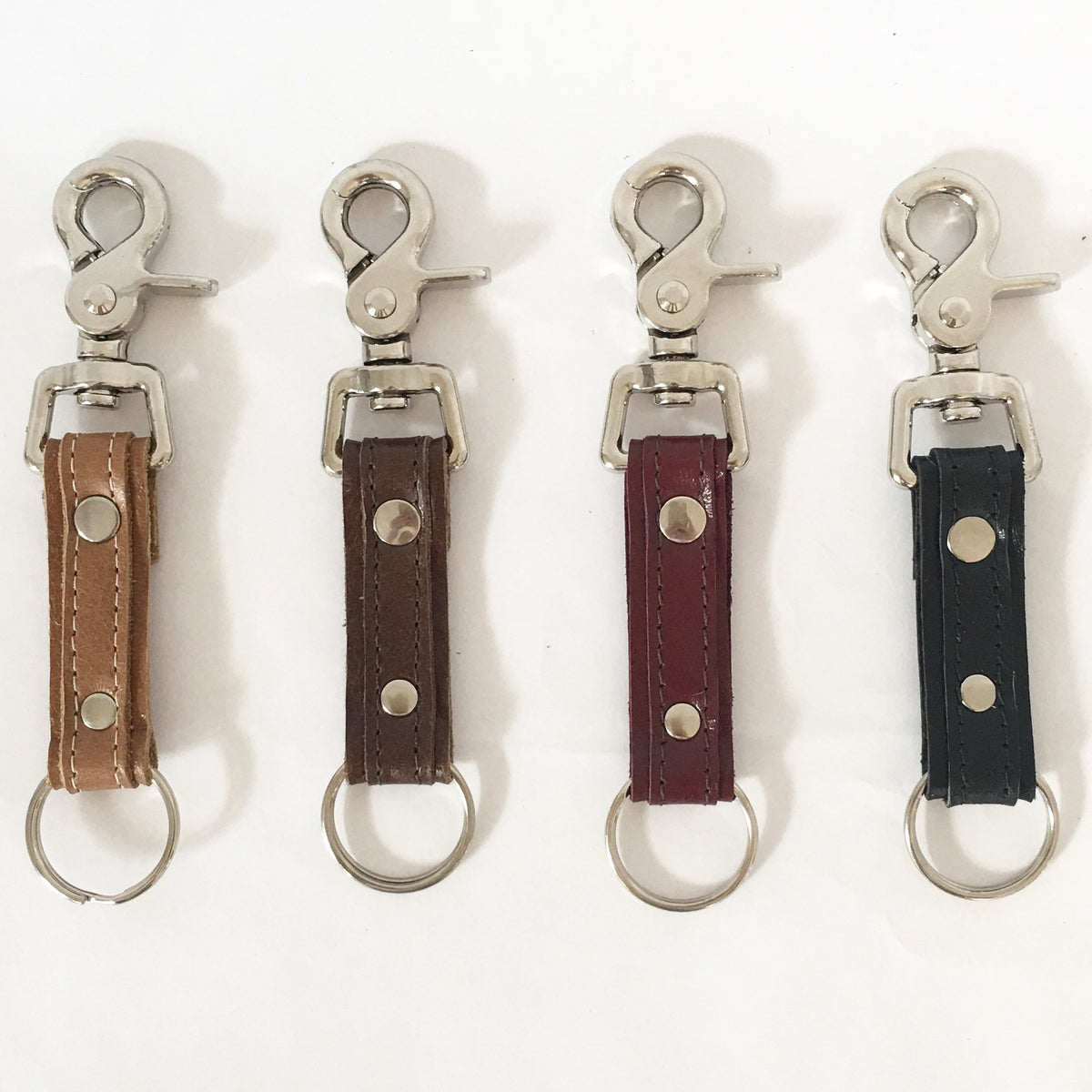 Leather Key Chain | Swivel Lobster Clasp | Marge & Rudy Handmade, NC
