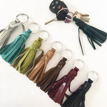 Load image into Gallery viewer, Marge Rudy Handmade Leather Tassel Key Chain 