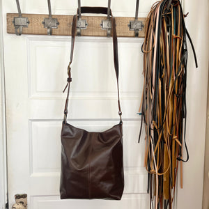 Indie Leather Messenger Bag | Brown Leather Tote