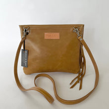 Load image into Gallery viewer, RAW EDGE Leather Crossbody Bag | Aged Rattan &amp; Cowhide | One-of-a-Kind