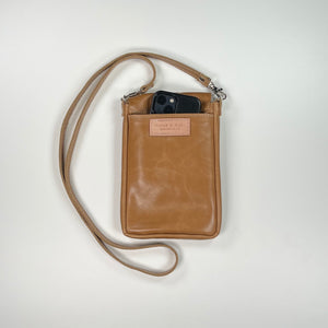 Marge and Rudy Dakota Cow Hide Crossbody bag handmade leather purse with cell phone pocket