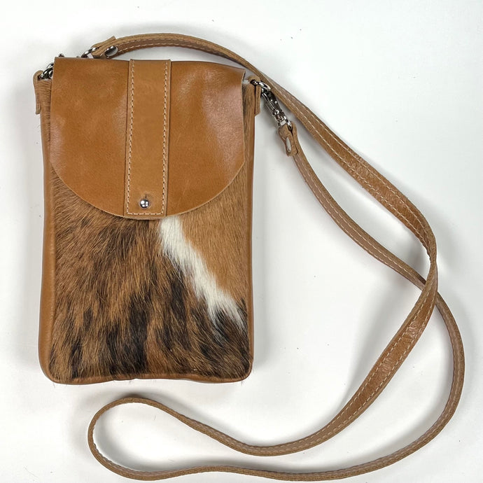 Marge and Rudy Dakota Cow Hide Crossbody bag handmade leather purse Made in USA