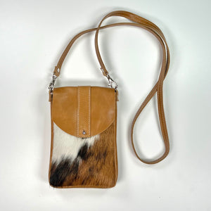 Marge and Rudy Dakota Cow Hide Crossbody bag handmade leather purse Made in USA