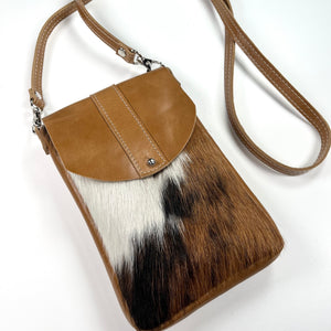 Marge and Rudy Dakota Cow Hide Crossbody bag handmade leather purse Made in USA