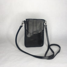Load image into Gallery viewer, Marge &amp; Rudy Handmade DAKOTA black Leather small Crossbody Bag with cell phone pocket