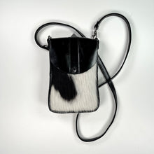 Load image into Gallery viewer, Dakota Cowhide Crossbody Bag | Black &amp; White | Marge &amp; Rudy Handmade