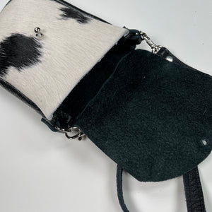 Marge and Rudy DAKOTA Cowhide Crossbody Bag  Handmade purse interior view