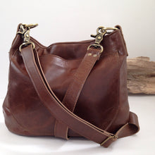 Load image into Gallery viewer, UKSANA Small brown Leather Crossbody Bag, Marge &amp; Rudy Handmade
