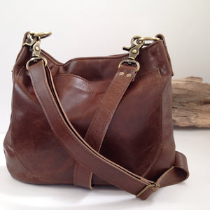 UKSANA Small brown Leather Crossbody Bag, Marge & Rudy Handmade