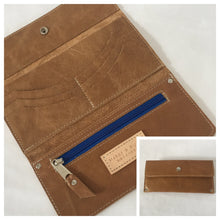 Load image into Gallery viewer, Marge Rudy Handmade Leather Zada Women&#39;s Trifold brown Wallet