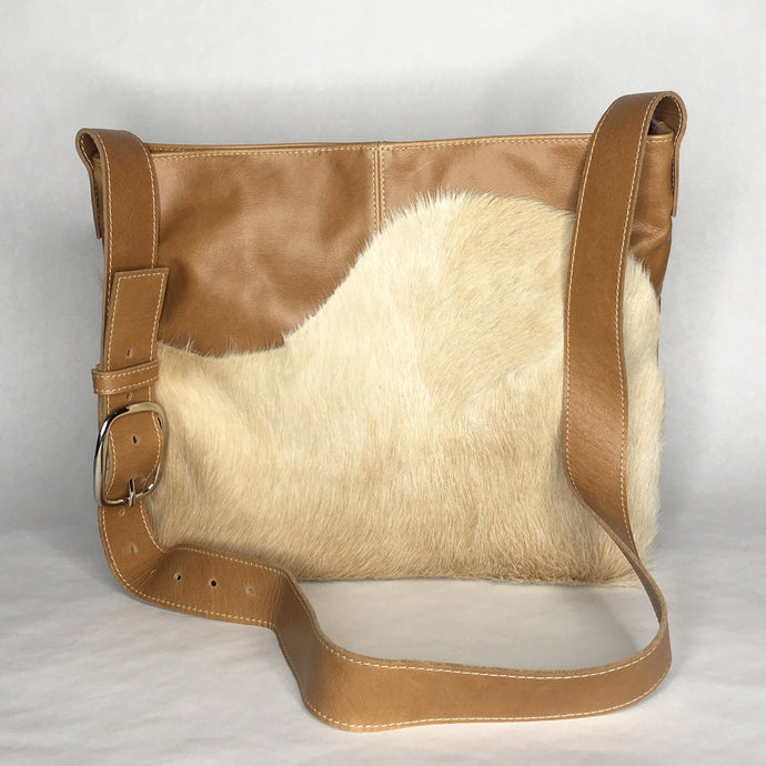 MESSENGER Bag | Aged Rattan Leather with Cowhide