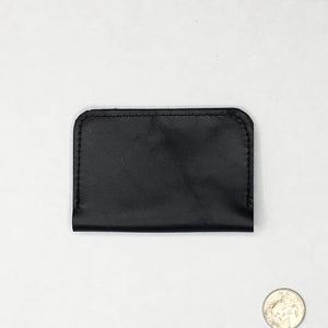 Handmade Leather Minimalist black Wallet, Marge & Rudy, Charlotte