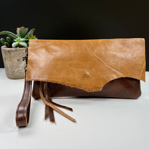 RAW EDGE WRISTLET | Chestnut Brown Leather | One-of-a-Kind