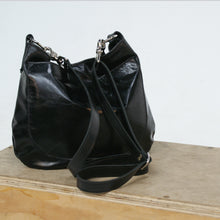 Load image into Gallery viewer, UKSANA Small black Leather Crossbody Bag, Marge &amp; Rudy Handmade