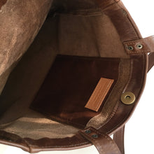 Load image into Gallery viewer, Marge Rudy Handmade Leather AVERY Tote, inside detail