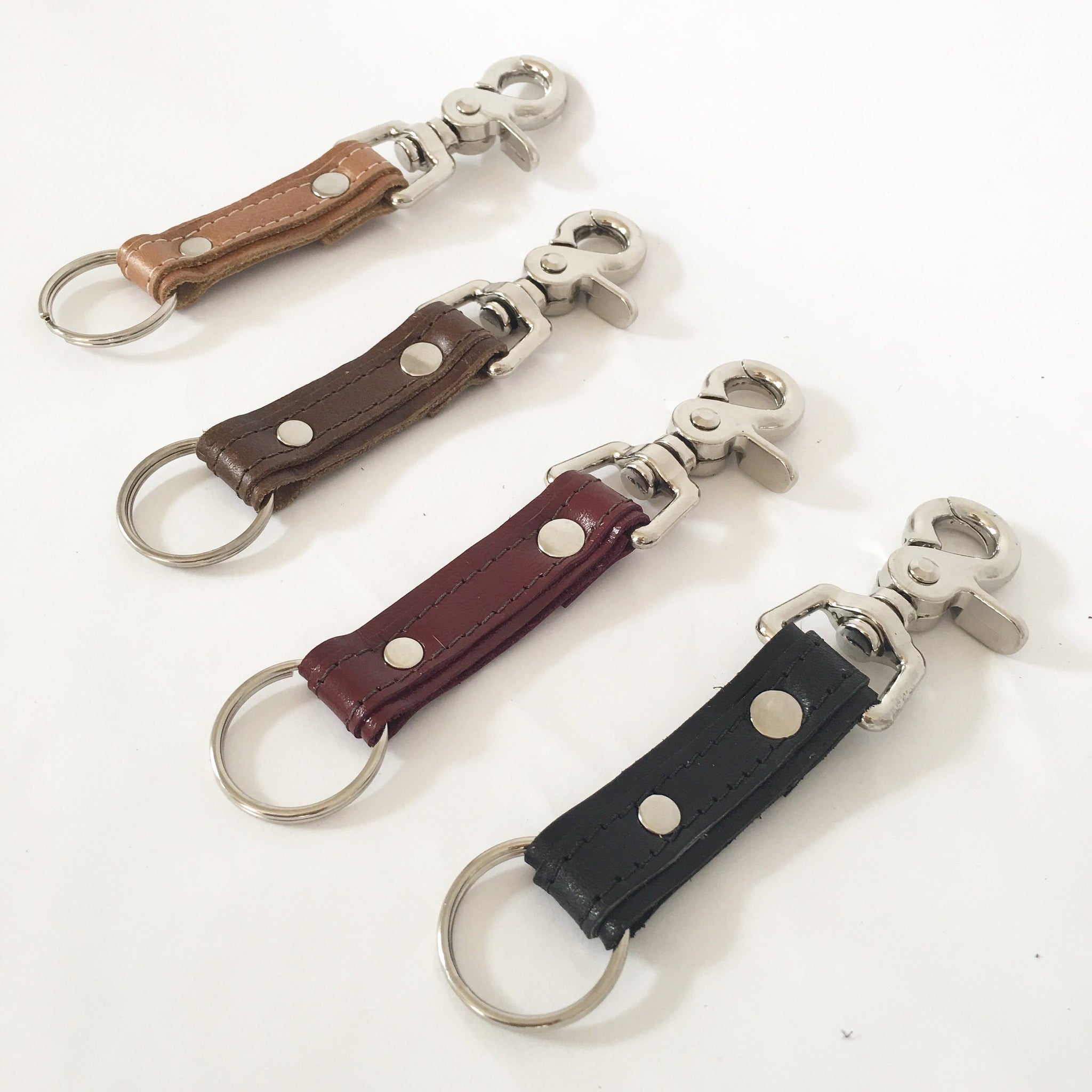 Leather Key Chain, Swivel Lobster Clasp