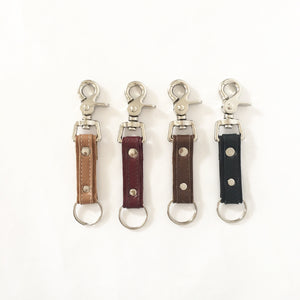 Marge Rudy Handmade Leather Key Chain Swivel Lobster Clasp