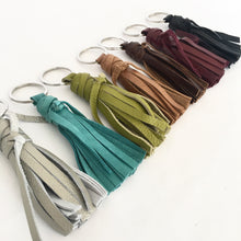 Load image into Gallery viewer, Marge Rudy Handmade Leather Tassel Key Chain 