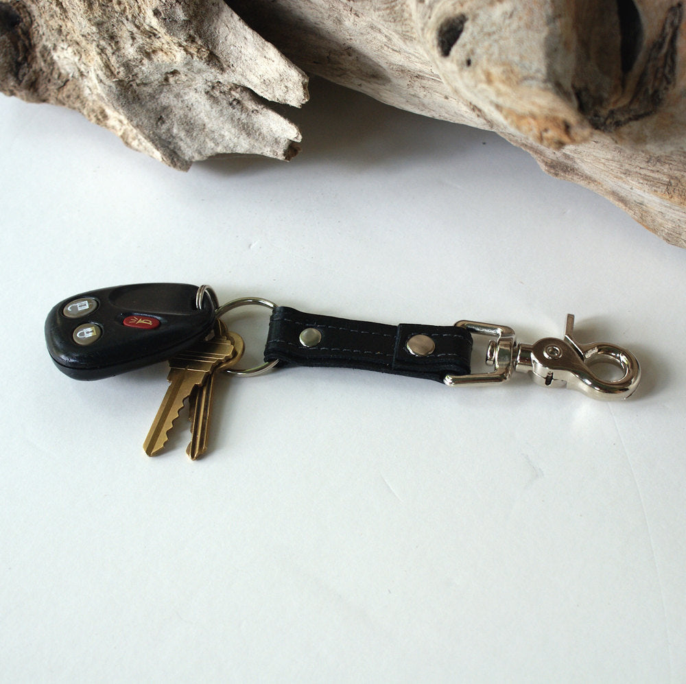 Leather Key Chain, Swivel Lobster Clasp