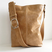 Load image into Gallery viewer, Marge Rudy Handmade INDIE tan Leather Tote Messenger Bag