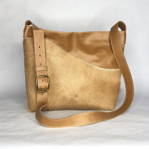 MESSENGER Bag | Aged Rattan Leather with Cowhide 2