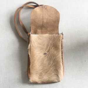 DAKOTA Cow Hide Crossbody Bag | Fawn